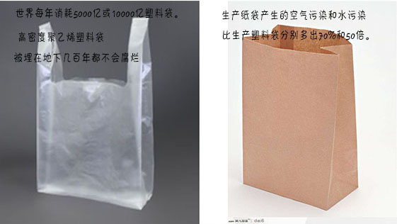 購物袋的選擇（zé）？塑料袋or紙袋？